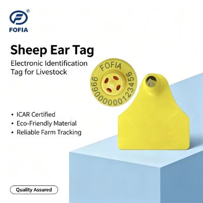 Tam ICAR Sertifikalı 134.2KHz FDX-B RFID TPU Malzemeli Koyun ve Sığır Küpe Etiketi, Hayvancılık Takibi için Yeni ET957+T967 Fofia