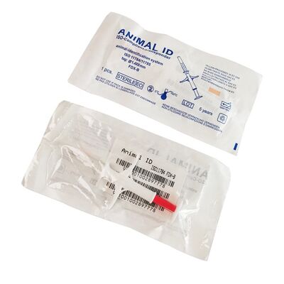 FOFIA New RFID 134.2kHz Animal Microchip FDX/EM4305 IP67 Waterproof Pet Livestock Pet Ear Tag Injection PP