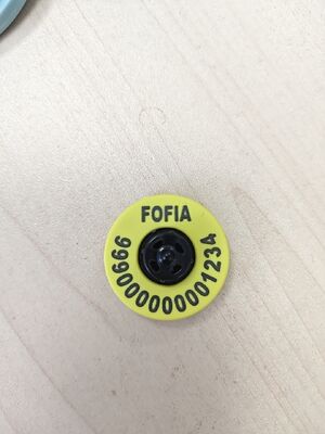 New Full ICAR LF Waterproof RFID TPU 0.01g Yellow Animal Ear Tags 14.5mm ET908+T901 Chips 5 Year Warranty Fofia Cattle Use