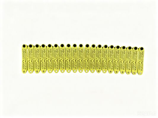 New Fofia High-Temperature Resistant TPU Integrated Anti-Shedding Laser-Coded Yellow Electronic ET969 Sheep Ear Tag Built-in