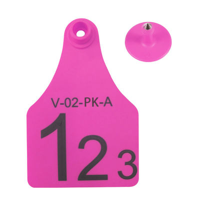 RFID Görsel Etiket Mini / Orta / Büyük Boyut Hayvan Yönetimi için En İyi Seçim Lazer Baskı Desteği 134.2 Khz Sarı