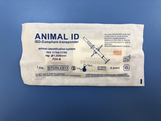 EO Gaz Sterilizasyonu ile 108mm ISO Transponder Mikroçip Şırınga IP67