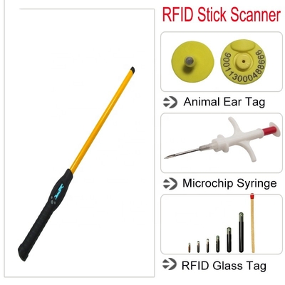 RFID çubuğu okuyucu 20 metrelik okuma mesafesine sahip köpekler için RFID mikroçip çubuğu tarayıcısı