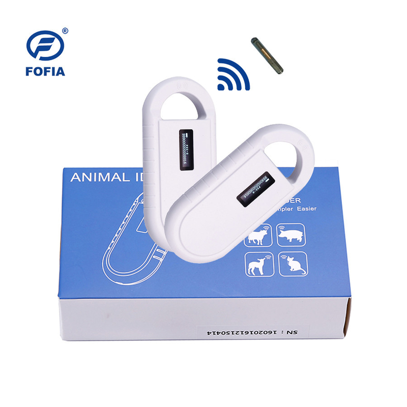 24/7 OLED Beyaz Hayvan Mikroçip Tarayıcısı İçeriye Buzzer Rfid Okuyucu Dahili
