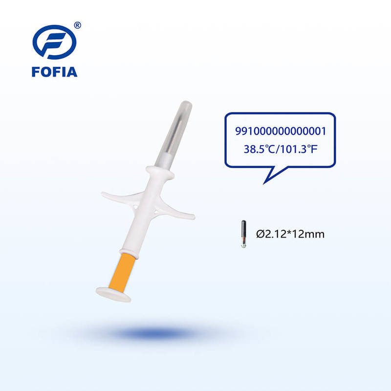 ISO Transponder Mikroçip Hayvan Kimliği ve Sıcaklık Sensörü ve FOFIA Patent Çiple Sıcaklık İzleme