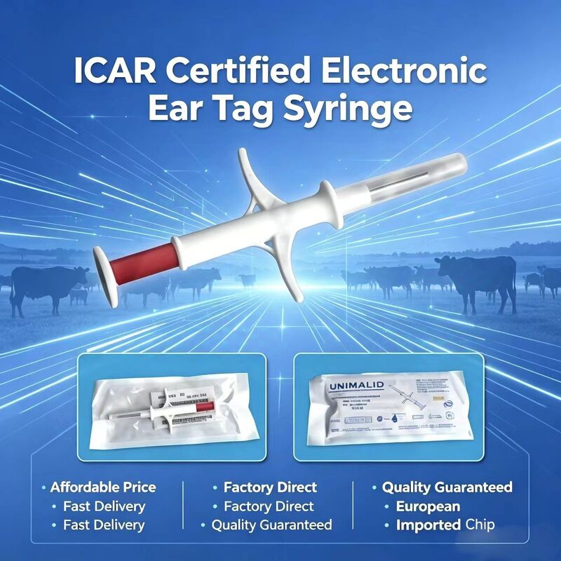 ICAR Sertifikalı FOFIA ZS007 RFID 134.2kHz Hayvan Mikroçip FDX/EM4305 Çipli IP67 Su geçirmez Hayvanlık ve Evcil Hayvan Enjeksiyon Plastik Ambalajları İçin