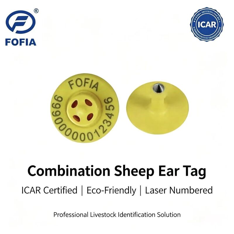 Yüksek Kaliteli Yeni OEM ET957 RFID TPU Chip Domuzlar için Hayvan Kulak Etiketleri Koyunlar İnekler-10cm Okuma Arası -20~80C ICar