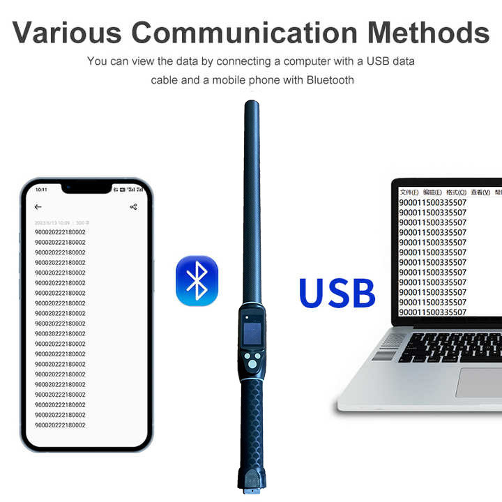 ISO11784/5 RFID El cihazı 134.2khz Uzun menzilli Uhf RFID Okuyucu Sığır kulak etiketi çubuğu okuyucu